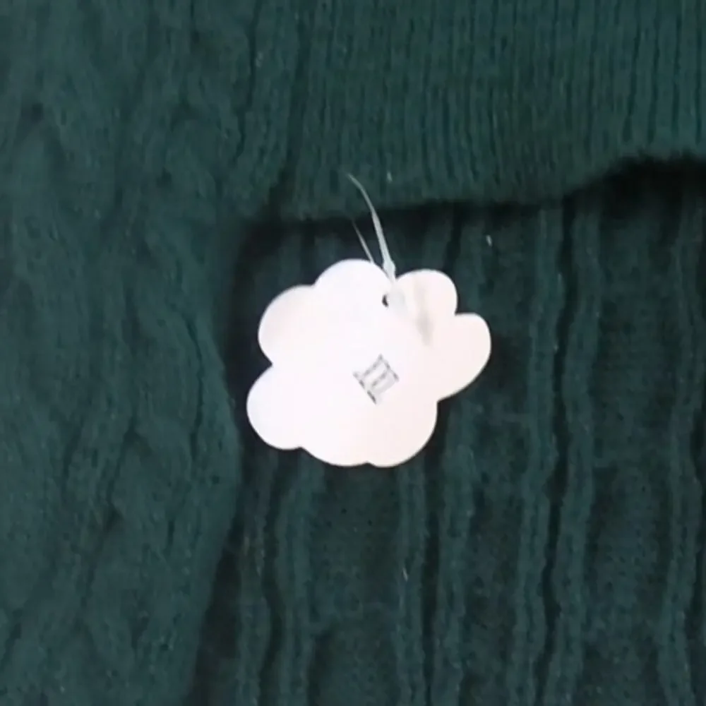 NWT Lorehelina Green Cable Knit Turtleneck Dog Sweater XXL 24
